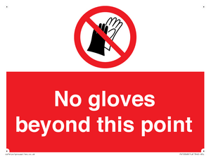 No gloves beyond this point